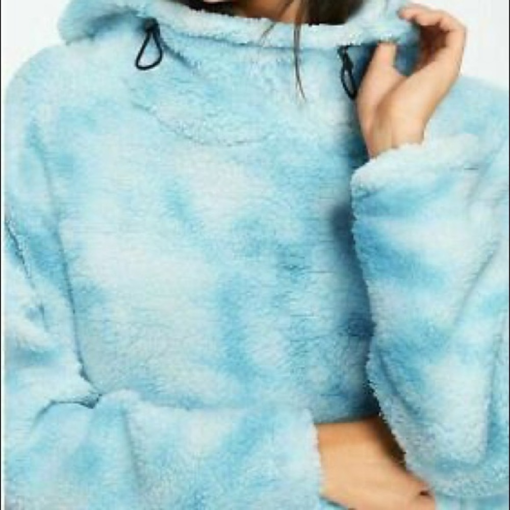 VS PINK Cloud Teddy Sherpa Pullover Hoodie